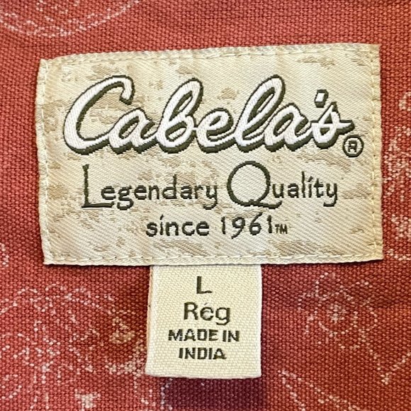 Jean Jacket Cabela's Sz Lg Cotton Dusty Rose Floral Paisley EUC Grandma-Core - Picture 9 of 11